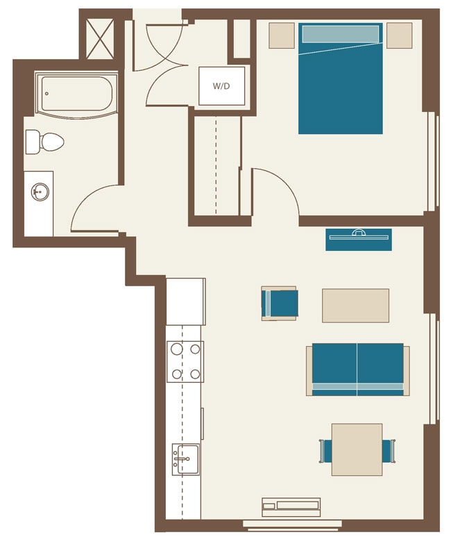Floor Plan - One Bedroom C5-3