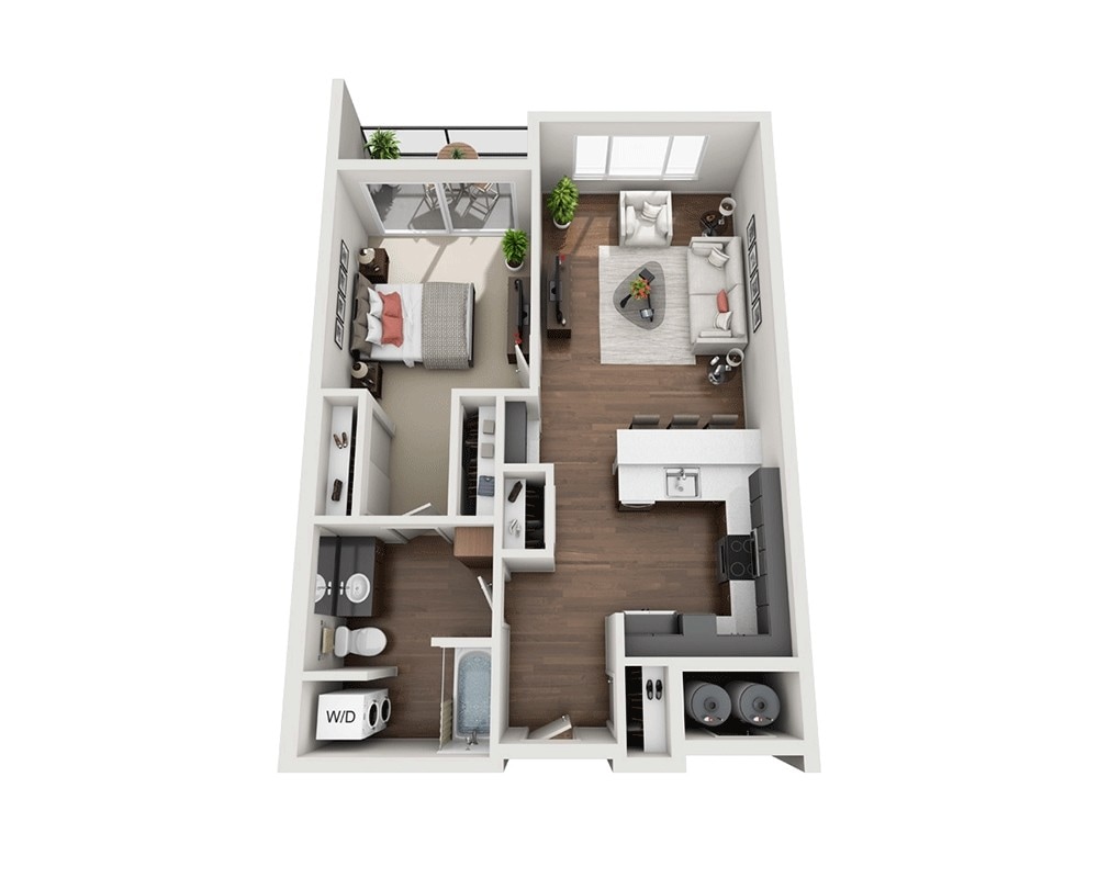 Floor Plan - One Bedroom A1J