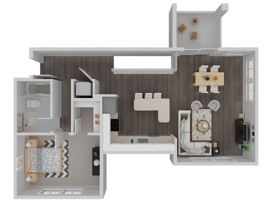 1x1 Valley - 1 Bedroom