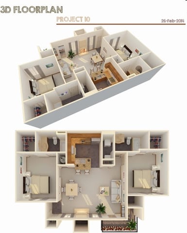 2BR/2BA - 2 Bed 2 Bath