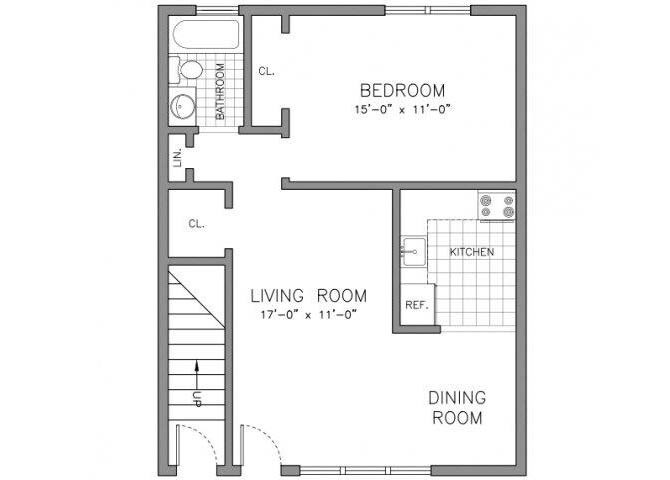 Floor Plan - 1 BEDROOM