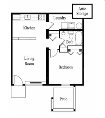 1BR/1BA - One Bed One Bath B