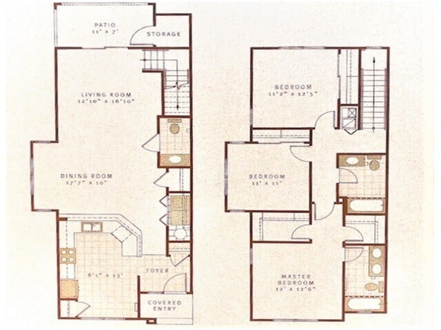 Elm Floor Plan - Elm - Townhome