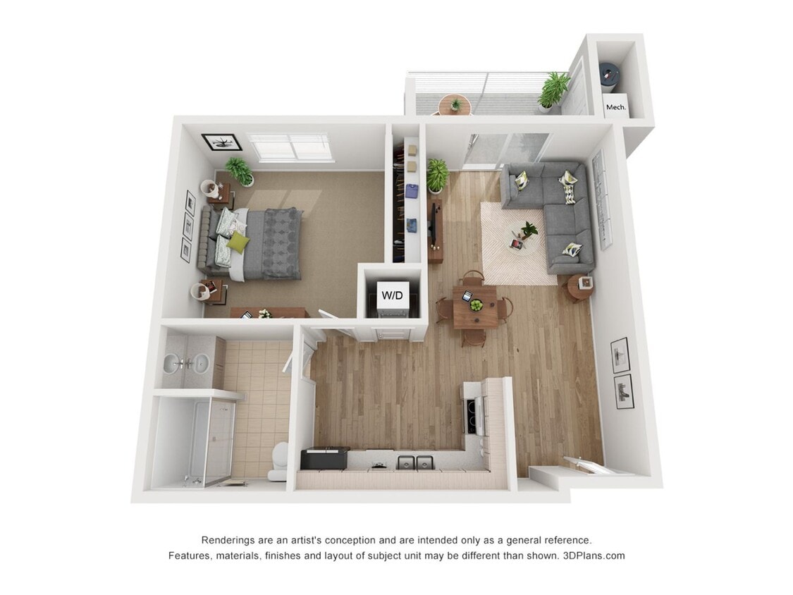 Floor Plan - 1x1F-737-p1