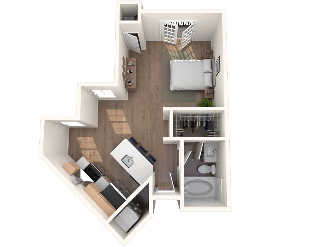 Floor Plan - Studio 0x1 401 SF