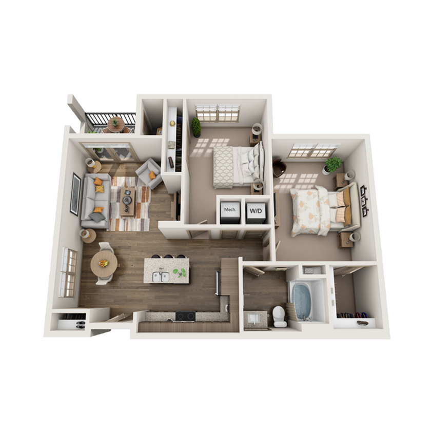 2 Bed/1 Bath - 2 Bed/1 Bath