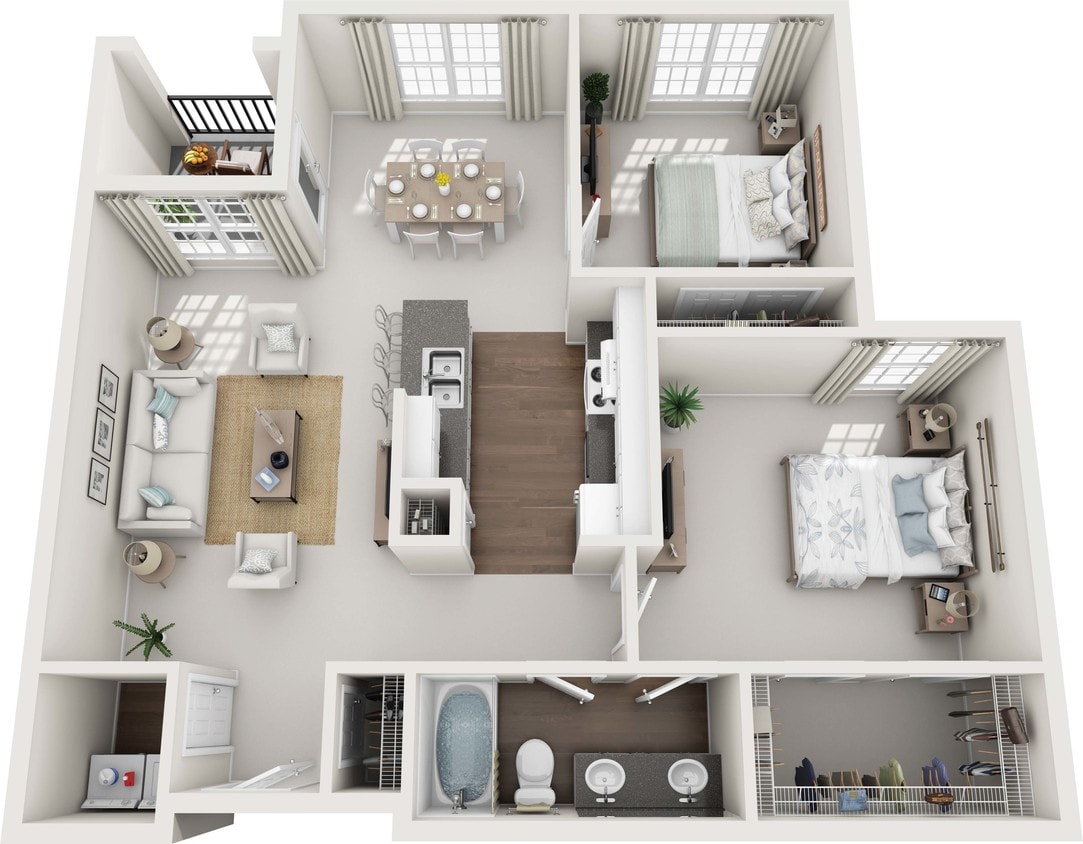 Plaza at Westchase - B1 - 1 Beds - 1 Baths - 932 Sq. ft. - B1