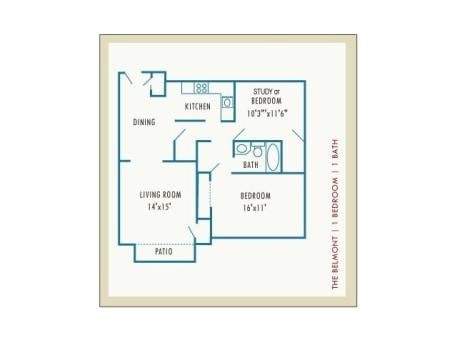 2BR/1BA - The Belmont