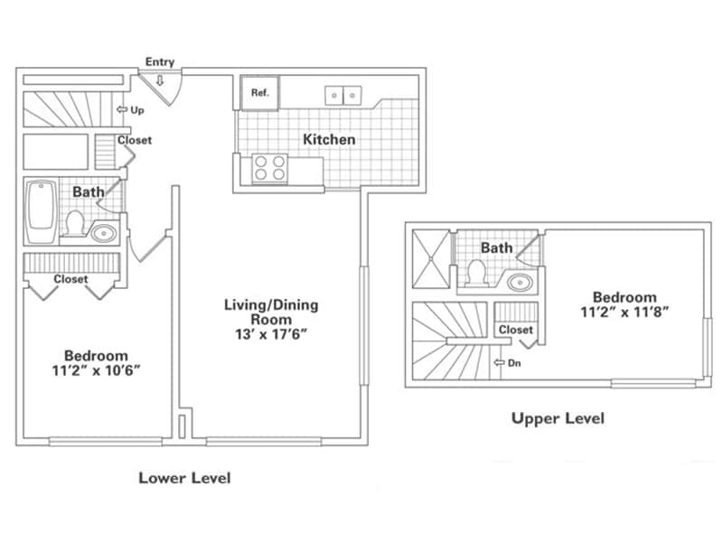 Floor Plan - Two Bedroom, Two Bath (C)