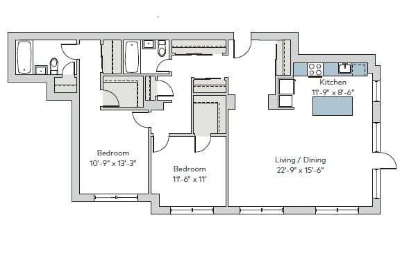 Floor Plan - mon-2bX