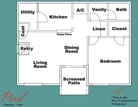 One Bedroom One Bath 782 sqft - One Bedroom | One Bath