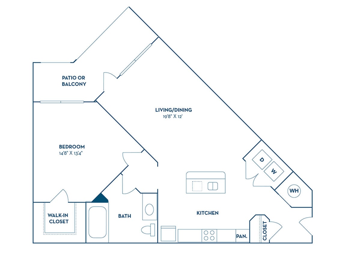 1 Bedroom | 1 Bath | 759 SF - A2