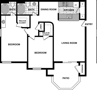 2BR/2BA - Large 2 Bedroom / 2 Bath