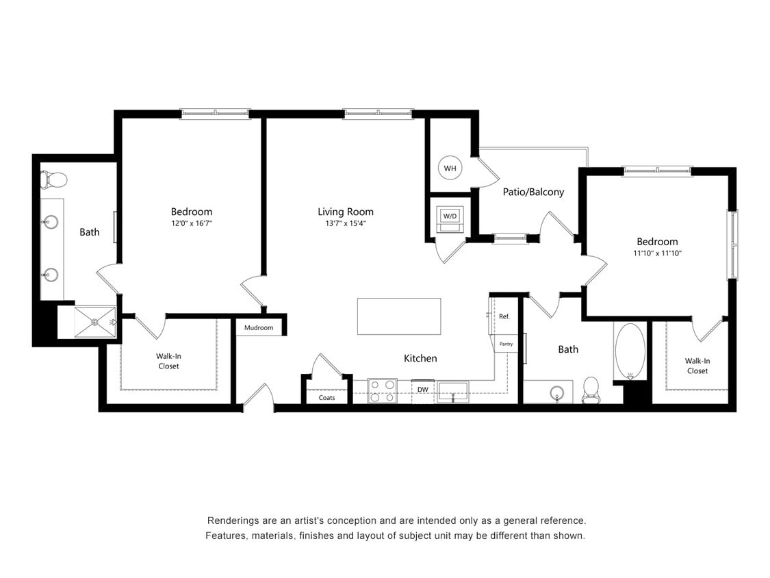 Floor Plan - 2 Bedroom D