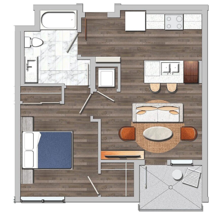 Floor Plan - 1 Bedroom G1