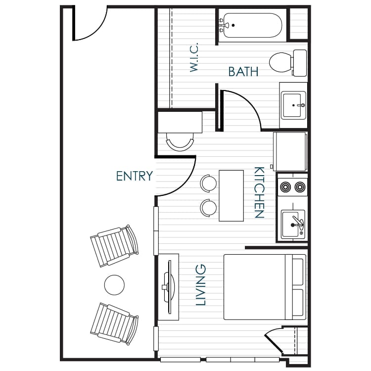 Furnished_Studio_0BR_1BA_390SF_326779.png - Studio Furnished Unit w/Large Terrace