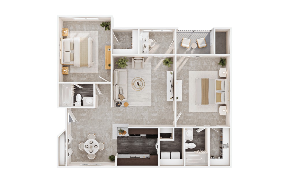 Floor Plan - Redwood with Patio & Sunroom
