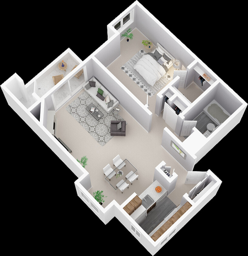 1 Bedroom 1 Bathroom 682 Sq. Ft. - 1 Bed 1 Bath