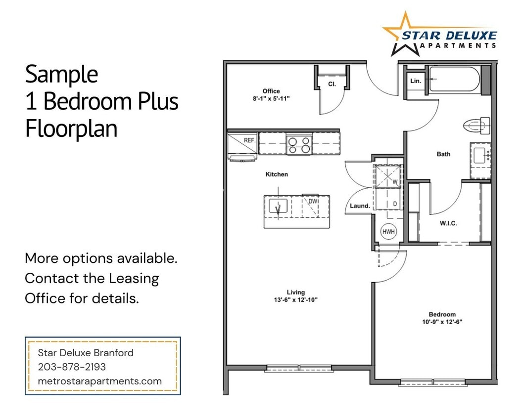 Floor Plan - One Bedroom Plus