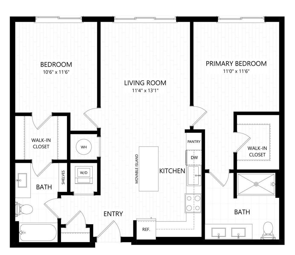 Floor Plan - B1-2X2