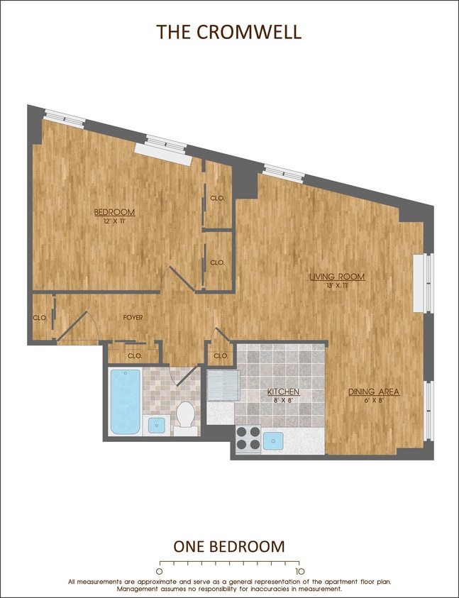 Floor Plan - One Bedroom Large