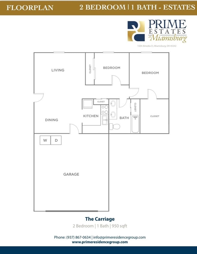 Floor Plan - The Carriage 2 Bed 1 Bath Garden With Garage St...