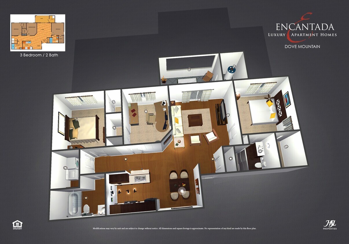 Floor Plan - 3A - Three Bedroom
