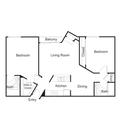 B3 - 2 Bedroom+2c