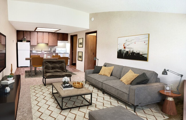 Open Concept Living Room - 1 BR Ranch - Willowood East