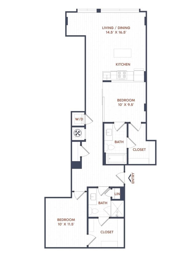 Floor Plan - 2 Bed/2 Bath-B05