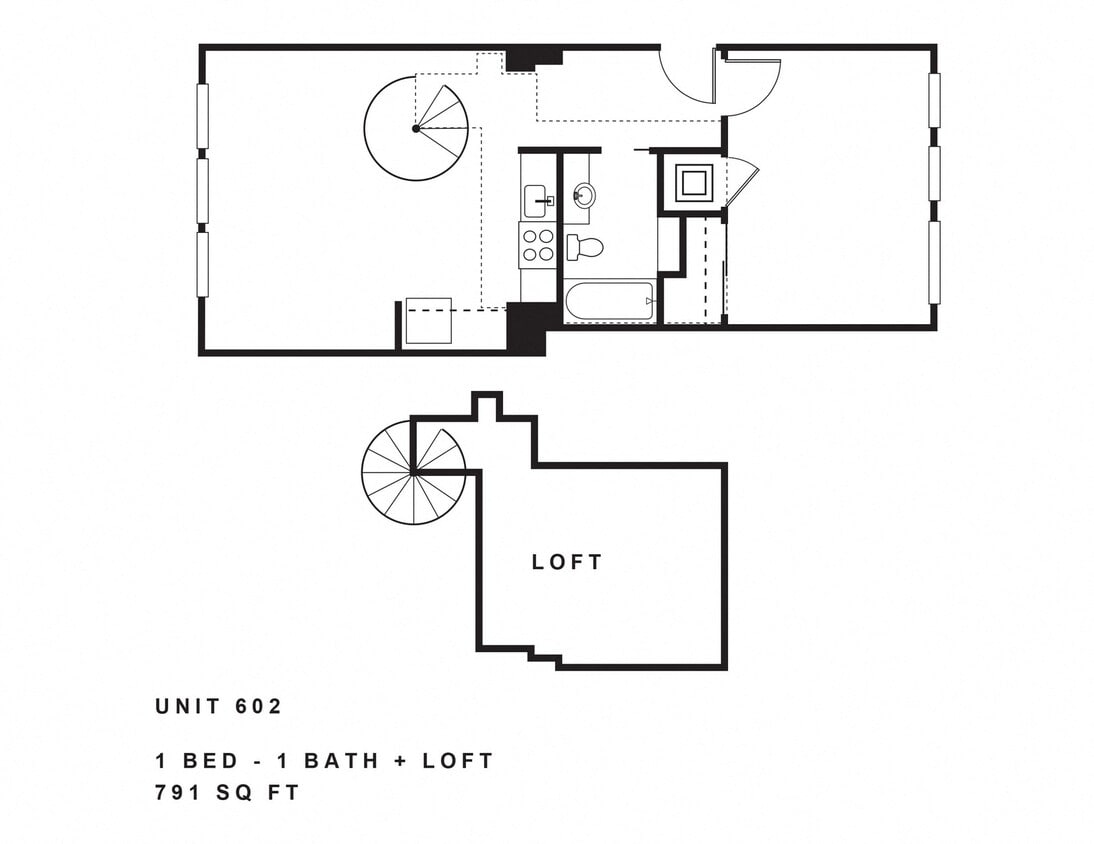 Floor Plan - 1 Bedroom With Loft