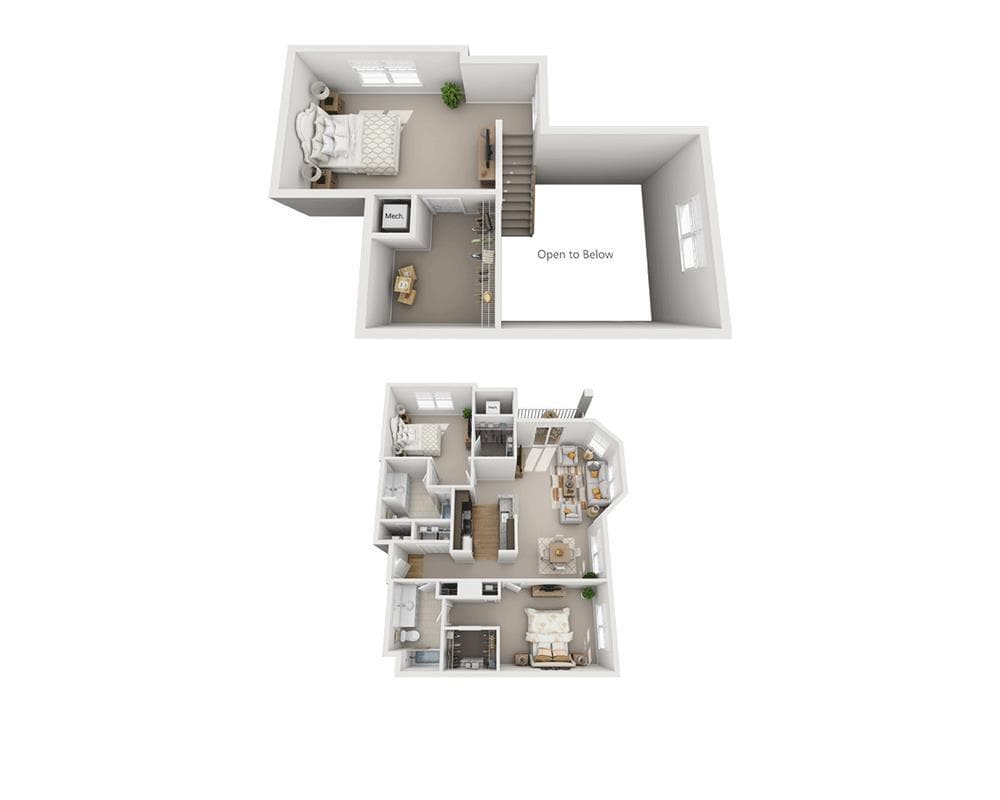 Floor Plan - Bougainvillea Loft Den (B2HLD)