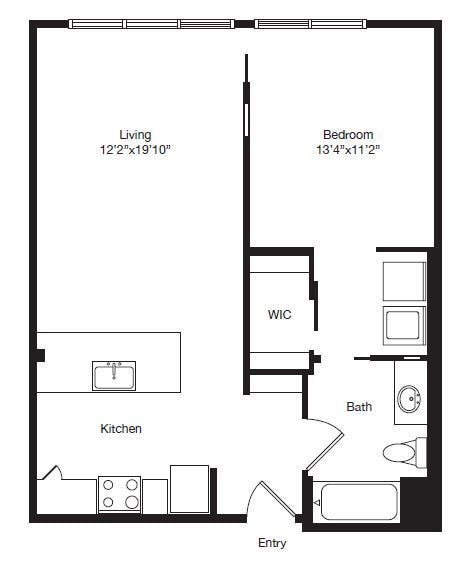 Floor Plan - A01 | 1X1