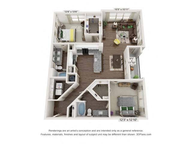 Floor Plan - Two-Bedroom (B4)