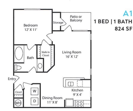 Floor Plan - A1 Renovated