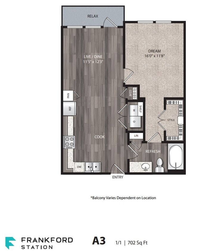 Floor Plan - 1Bed 1 Bath