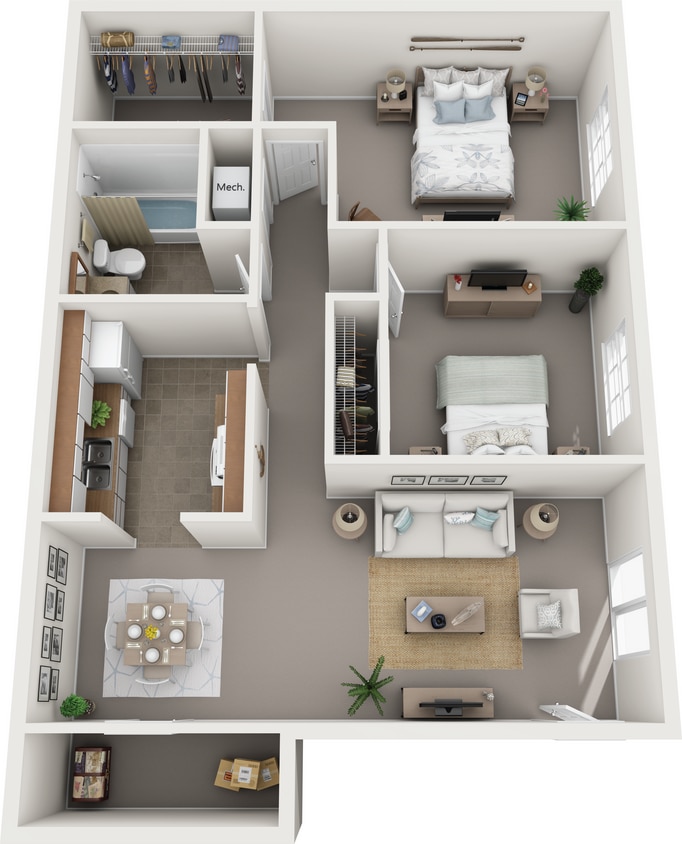Floor Plan - Delaware - Renovated