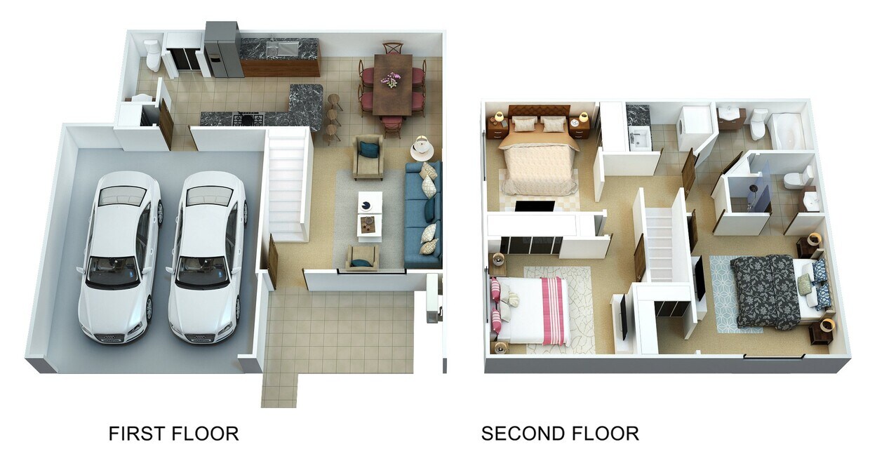 Floor Plan - 3 Bedrooms 2.5 Bathrooms