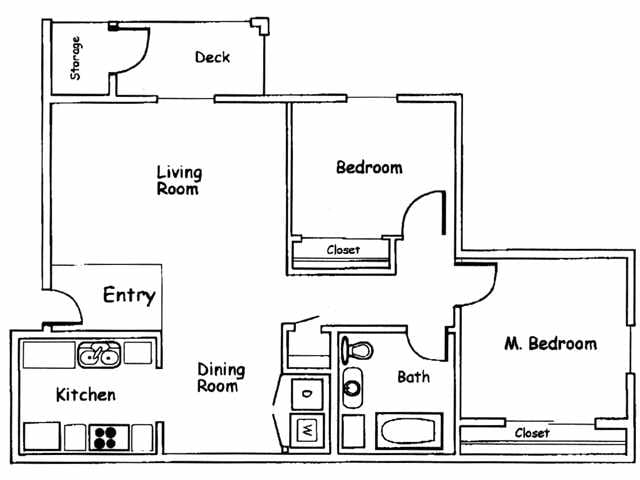 2BR/1BA - 2 Bedroom, 1 Bath