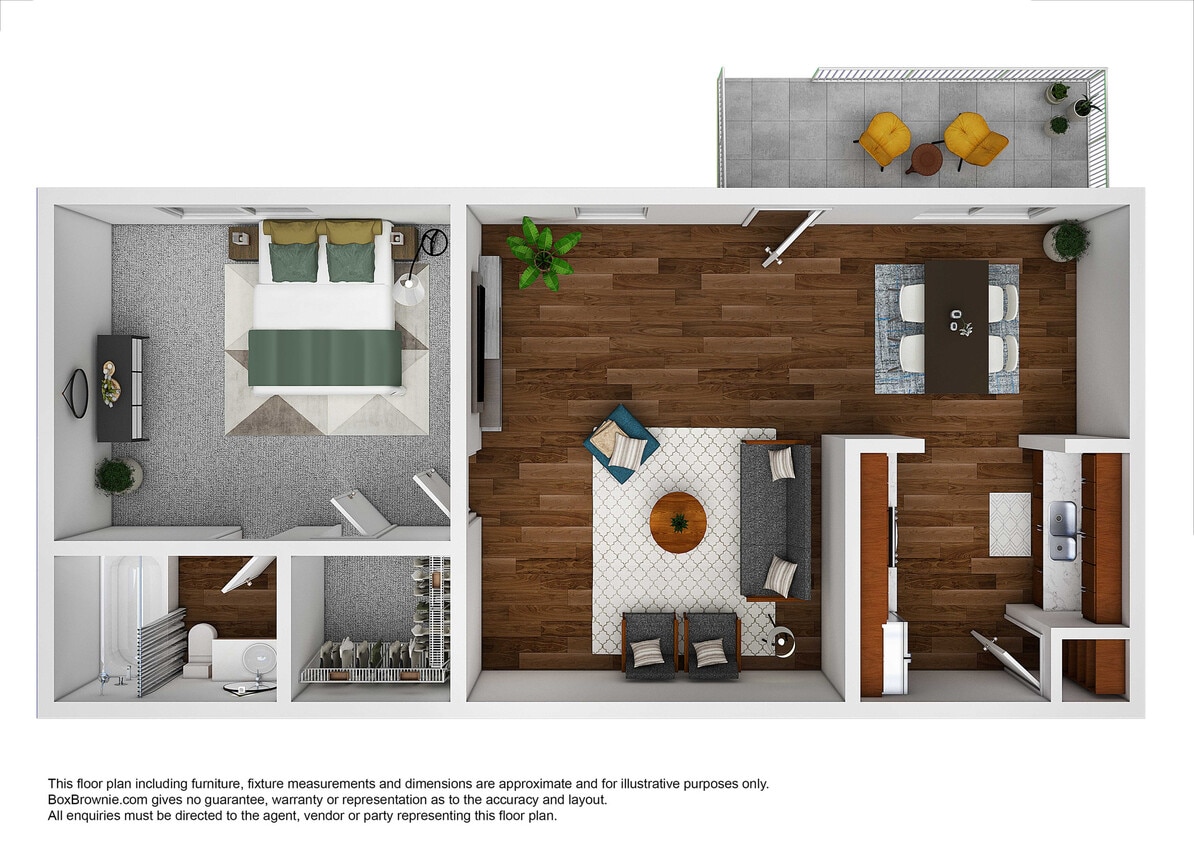 1 Bed / 1 Bath / 575 Sqft - 1X1A