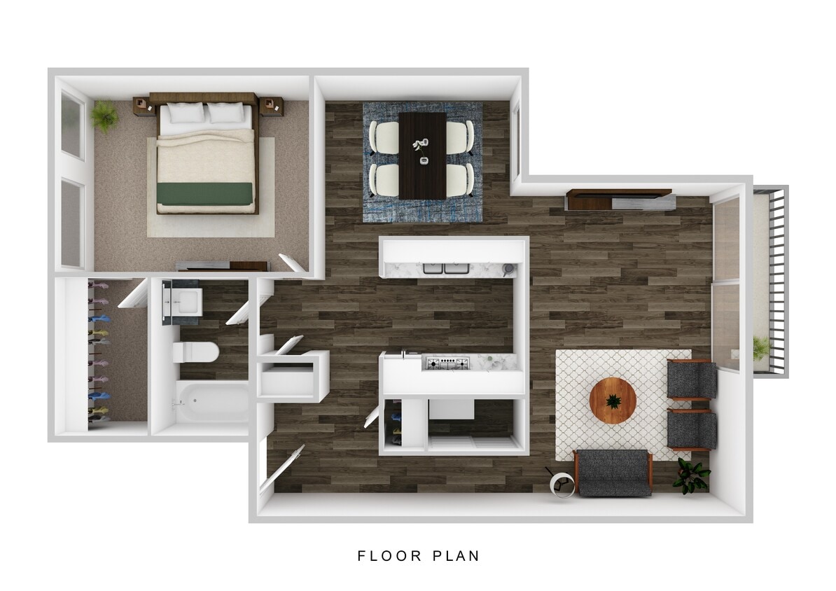 Floor Plan - 1 Bedroom