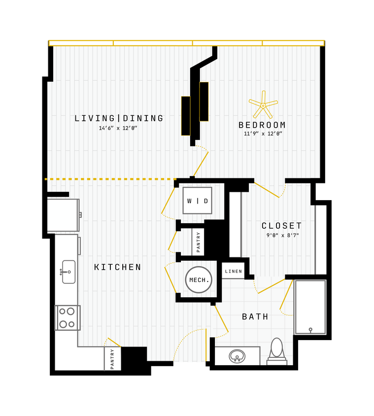 Floor Plan - 1 Bed/1 Bath-1BR-09