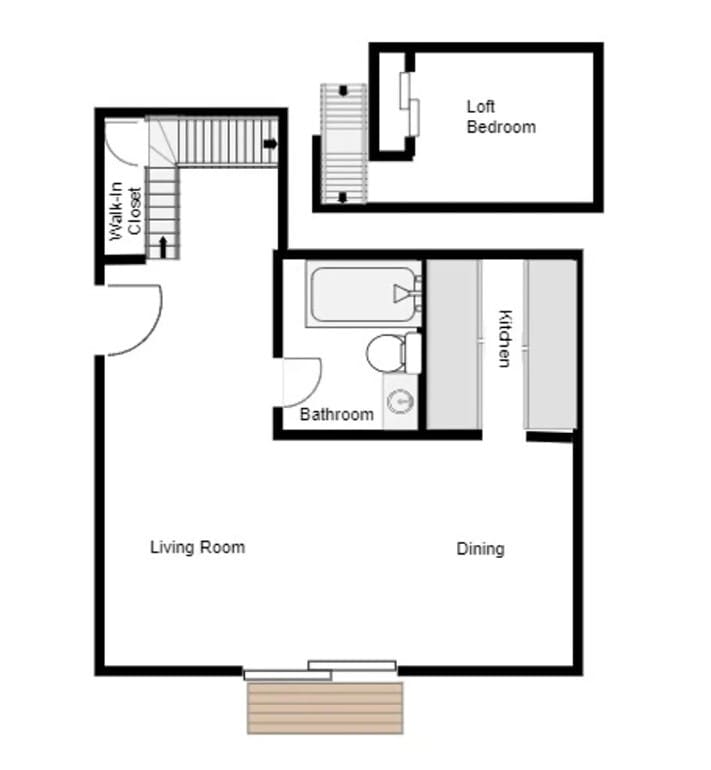 1x1 Loft- Floor Plan - 1x1 Loft