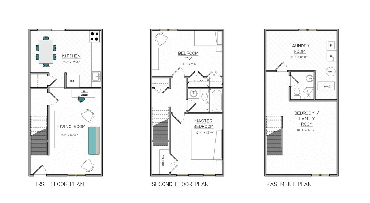 3B / 2B - Three Bedroom 1 Bath