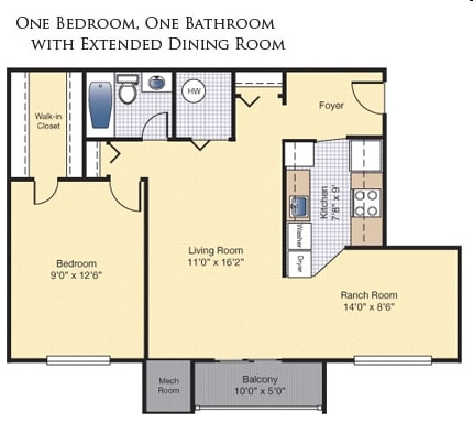 1BR/1BA - 1 BEDROOM 1 BATH w/DINING ROOM