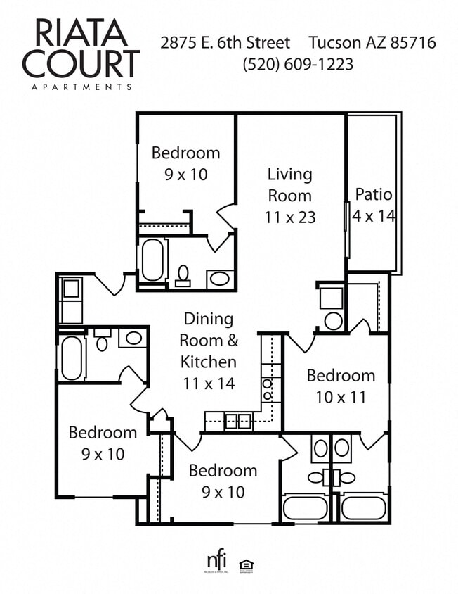 Floor Plan - 4 Bedroom / 4 Bath