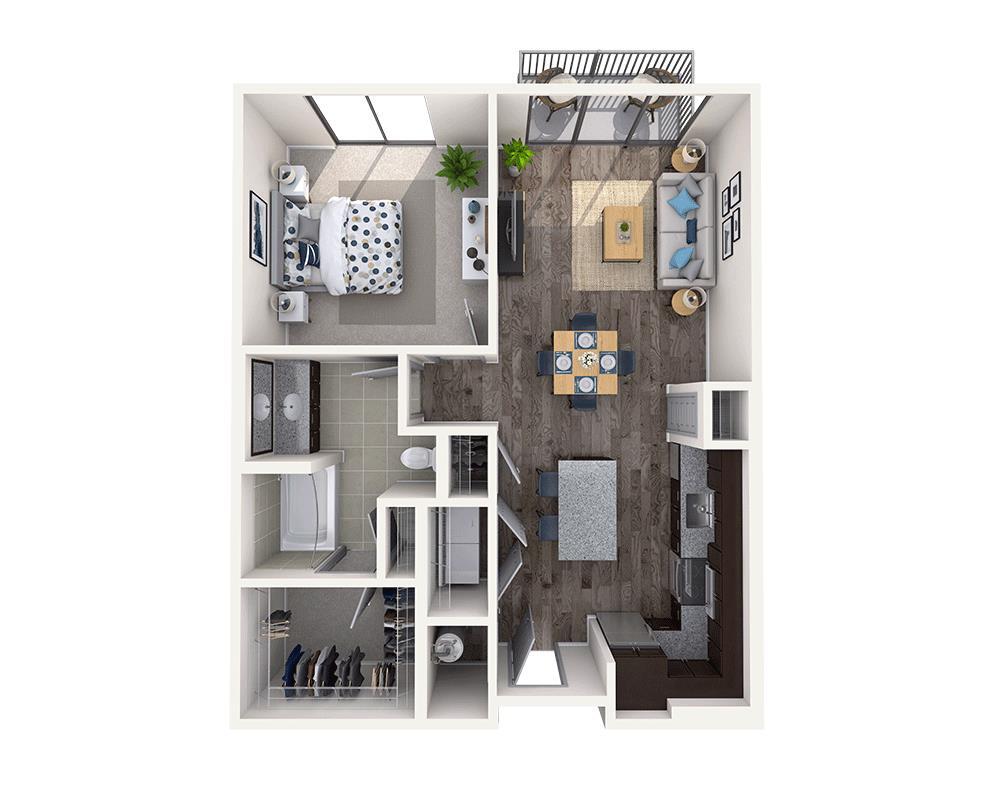 Floor Plan - One Bedroom A1H