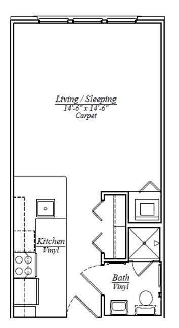 Floor Plan - A1 One Bedroom