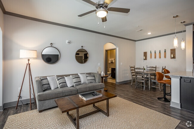 2BR, 2BA - 1,130SF - Living Room - Vintage at Emory Road Apartments
