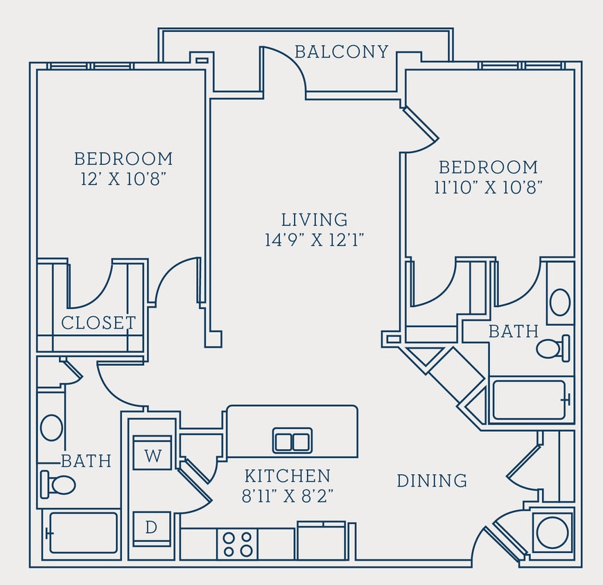 Circa Uptown - C1 - 2 Beds - 2 Baths - 1099 Sq. ft. - C1